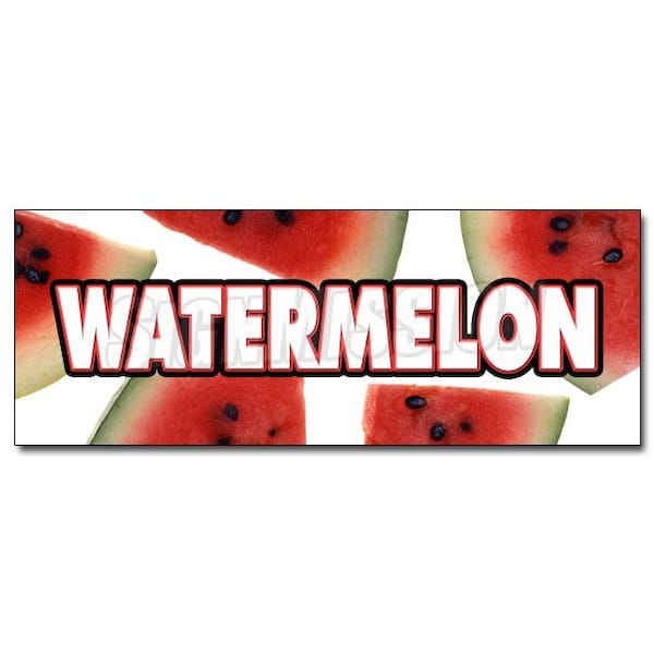 Safety Sign, 48 in Height, Vinyl, 18 in Length, Watermelon